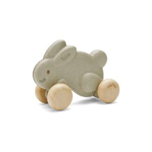 13 Hand Crafted Wooden Push Along Bunny Toy