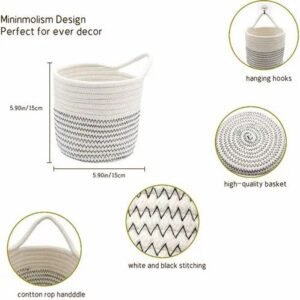 Round Hand Woven Natural Cotton Planter, Storage and Decor Basket 18 2 500X500 3 Round Hand Woven Natural Cotton Planter, Storage And Decor Basket