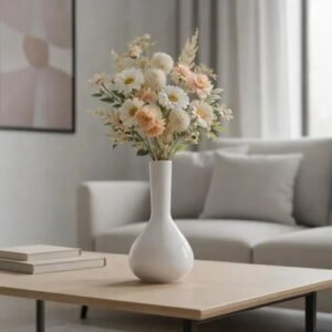 51B Mrpn6Ql Sl1024 500X500 1 Sphinx Ceramic Bud Vase, White, 4.5 Inch, Modern Minimalist Small Flower Vase For Home Dec