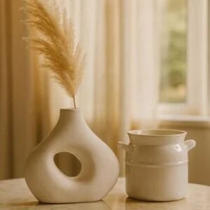 61Yin C8U8L Sl1500 500X500 1 Sphinx Pack Of 2 Ceramic Vases For Home Decor Modern Donut Hole Vase Milk Pot