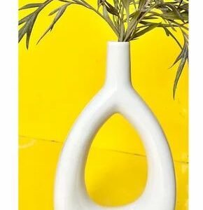 71G0Rub5Bfl Sl1500 500X500 1 Sphinx Ceramic Vase Hollow Bottle Stem Vase Flower Vase(White &Amp; Height 9 Inch)