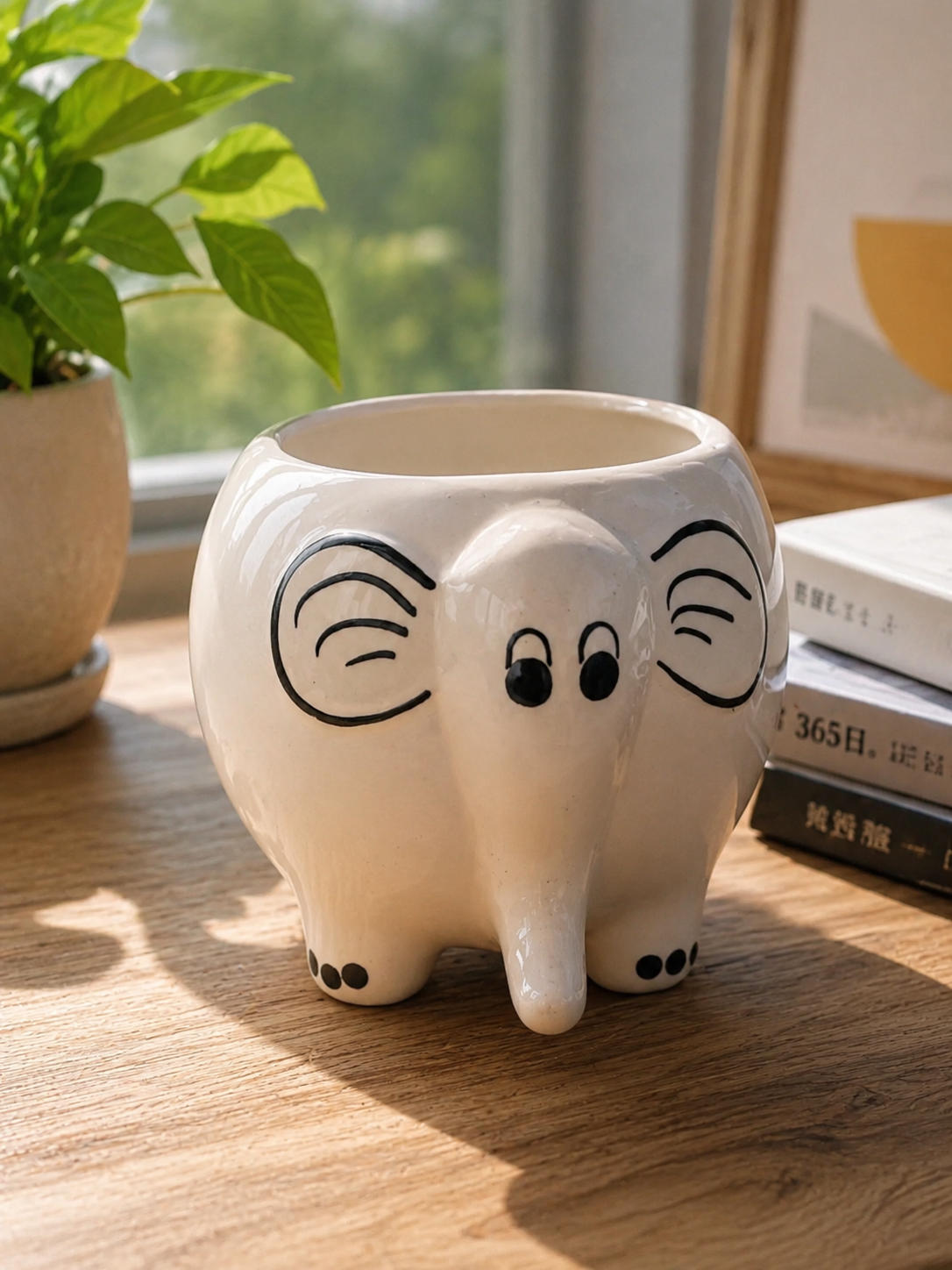 Home 76 Cartoon elephant ceramic planter