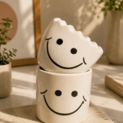 Ceramic Small Smiley Garden Planter Pot