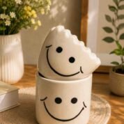 Ceramic Small Smiley Garden Planter Pot