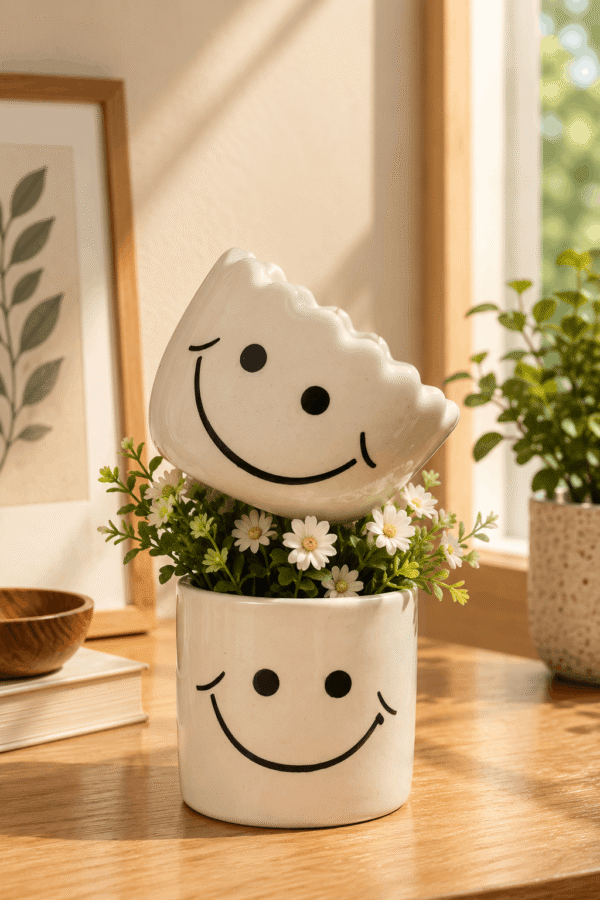 Ceramic Small Smiley Garden Planter Pot s Ceramic Small Smiley Garden Planter Pot