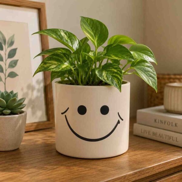 Ceramic Small Smiley Garden Planter Pot square Ceramic Small Smiley Garden Planter Pot
