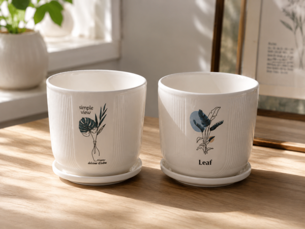 Ceramic CHINA Smiley Planter Pot