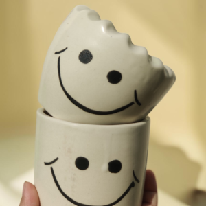 Ceremic Planter Little Decor Thing Log Home Garden Decor 145 Ceramic Small Smiley Garden Planter Pot (Pack Of 2)