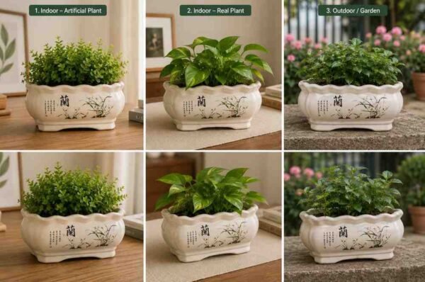 Chinese Ceramic Orchid Planter Lan Series Bonsai Chinese Ceramic Orchid Planter Lan Series Bonsai Pot