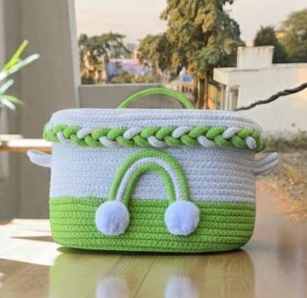 Cotton Basket Crochet Multicolour 23 The Little Decor Things That Actually Make A Home Look Designed