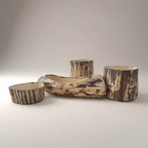 Home Decor Ceremic Wood Log Pot 10 Ceramic Log Plate Garden Planter Pot