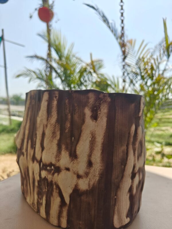 Rustic Wood Finish Ceramic Planter Set (13) Rustic Wood Finish Ceramic Planter Set (13)