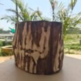 Rustic Wood Finish Ceramic Planter Set (17)