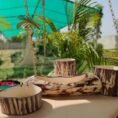 Rustic Wood Finish Ceramic Planter Set (19)