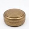 Antique brass and wood decorative box for home storage and display. Elegant vintage style for stylis.