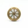 Antique brass and wood decorative box for home storage and display. Elegant vintage style for stylis.