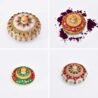 Diyas set with colourful, intricate designs for Diwali celebrations. Perfect for festive home decor.