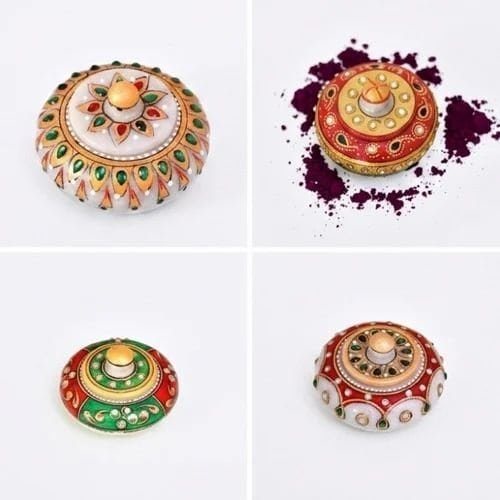 Home 64 Diyas Set With Colourful, Intricate Designs For Diwali Celebrations. Perfect For Festive Home Decor.