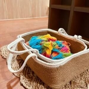 B997A0F7 Fda3 4980 973D 1F459Ad01476 500X500 1 Print Shopping Jute Storage Basket Organizer Box Handwoven Eco-Friendly Foldable Bins 14X10X5 Inch