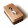 Wooden car tissue box holder, stylish home decor accessory for car tissue storage.