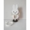 Cute wooden bunny phone holder stand, perfect for desk organisation and home decor.