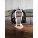 Wooden Headphone Stand for Desk Organiser Stylish wooden headphone holder for desk organisation and home decor.