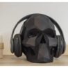 Decorative skull with headphones for modern home decor.