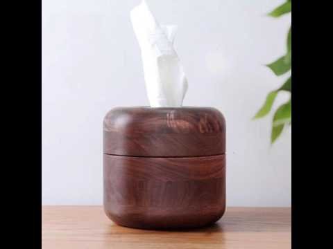 Wooden Car Tissue Box Holder - Little Decor Thing Wooden car tissue box holder for home decor and car interior. Elegant wooden design, perfect for org.