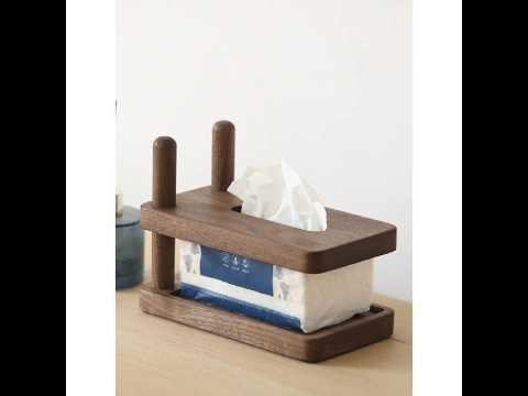 Wooden Tissue Holder - Antique Home Decor Antique wooden tissue holder for elegant home decor, perfect for living rooms or bedrooms.