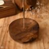 Wooden incense holder, natural home decor, handcrafted wooden accessories.