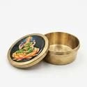 Sindoor Box Wooden Home Decor Holder Elegant wooden sindoor box for traditional home decor and storage. Perfect for adding a cultural tou.