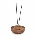 Small Wooden Incense Holder Compact wooden incense stand for home decor and aromatherapy.