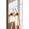 Vintage wooden wall hooks for hanging coats, keys, and accessories. Perfect for rustic or modern hom.