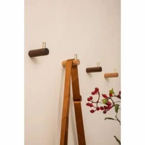 Wall Hooks With Wooden Finishes For Hanging Accessories And Decor.