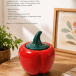 Ceramic Pickle Jar Red for Table, Kitchen & Home Decor