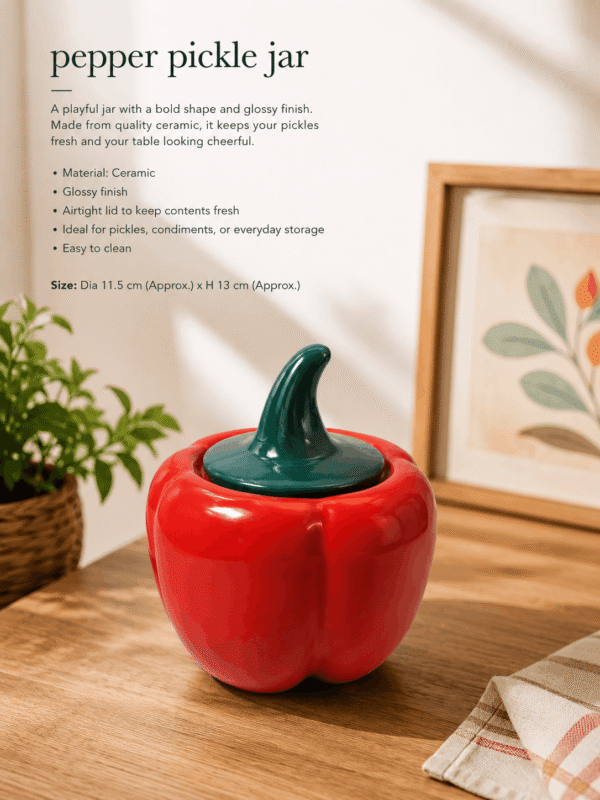 Ceramic Pickle Jar Red for Table, Kitchen & Home Decor Ceramic Pickle Jar Red for Table, Kitchen & Home Decor