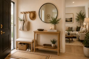 How to decorate a small entryway, when you don't have a foyer