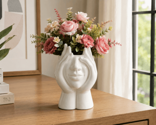 Muse Face Ceramic Planter Muse Face Ceramic Planter
