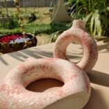Premium Donut Ring Vases, Ceramic Round Shaped Flower Pot for Home Decoration Ceramic Vase (11)
