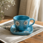 Daisy Flower Ceramic Cup and Saucer Set – Hand Painted (3)