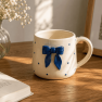 Polka Dot Ceramic Mug with Bow (3)