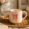 Polka Dot Ceramic Mug with Bow (4)