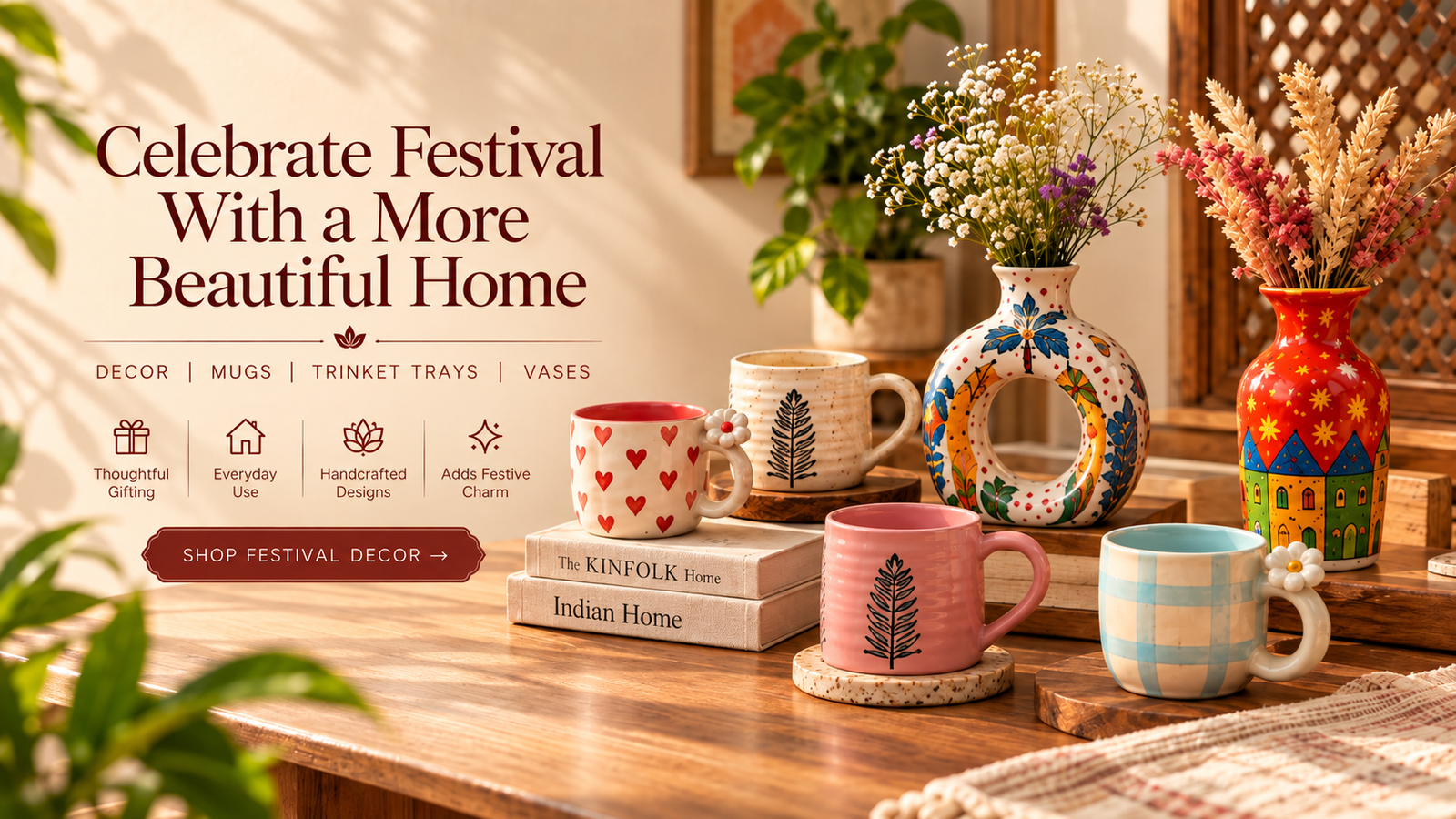 Festive essentials trinket trays mugs