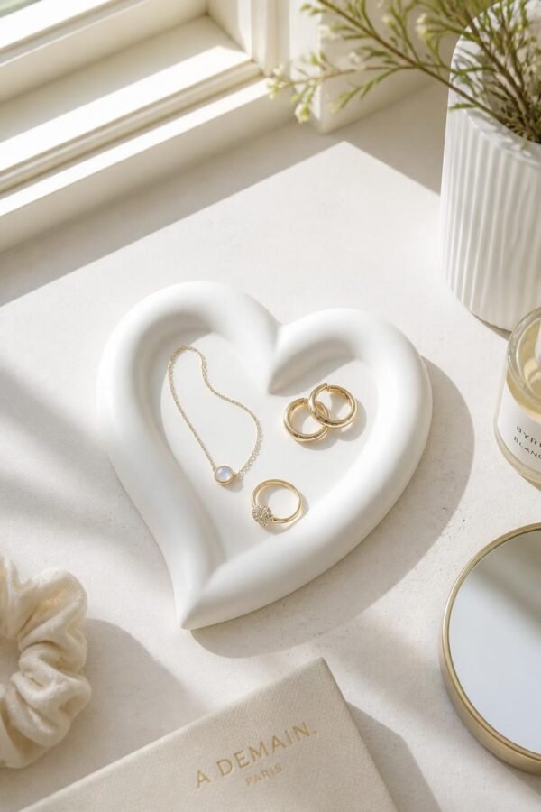 Heart Concrete Tray - Jewelry Organiser Minimalist Home Decor & Organizer4 Heart Concrete Tray - Jewelry Organiser Minimalist Home Decor & Organizer4