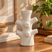 Sculptural Ceramic Vase in a Warm Home Vignette